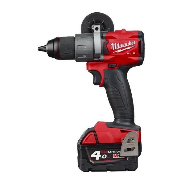 Milwaukee M18 FDD2-402C Borskrutrekker med 4,0 Ah-batterier og lader