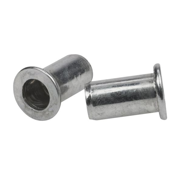 Ejot 460210 Blindnagelmutter flatt hode, åpen, ALU. LFCO 18 M3, 500-pakning