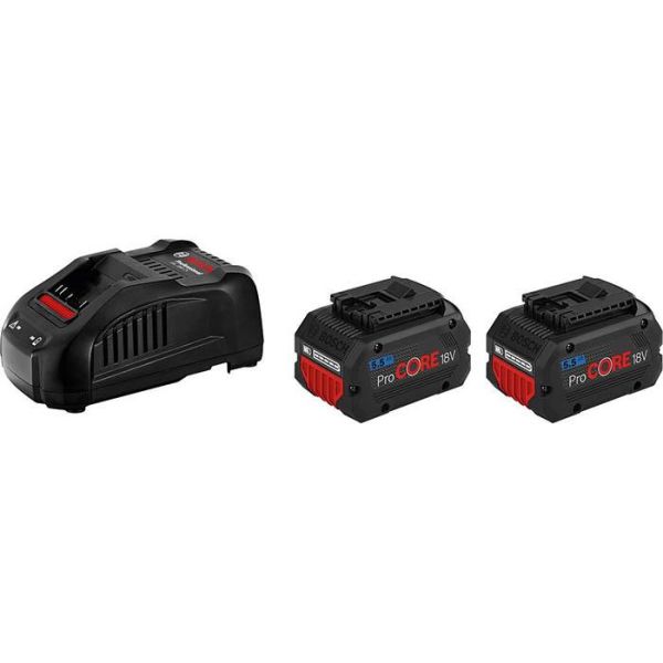 Bosch ProCORE 18V 5,5 AH Ladepakke 2 x 5,5 Ah, med lader