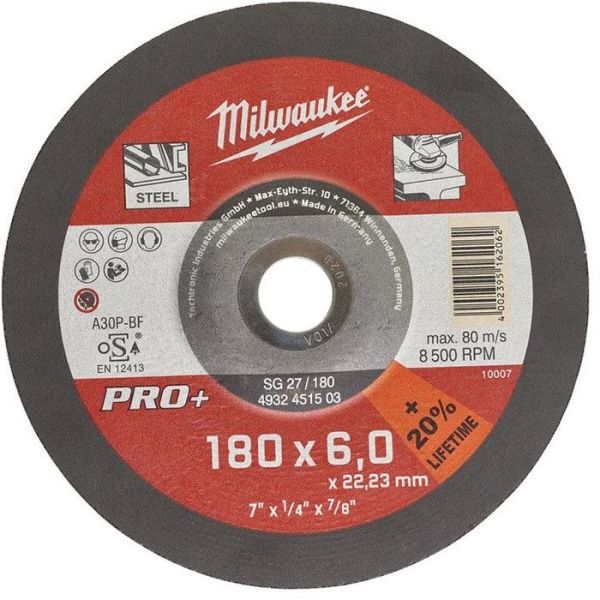Milwaukee SG 27 PRO+ Kappskive 180x6 mm