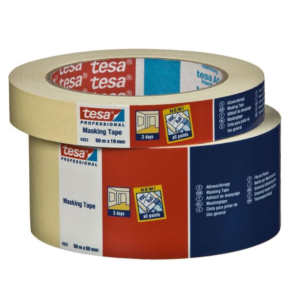 Tesa 4323 Maskeringstape beige 50 m x 19 mm