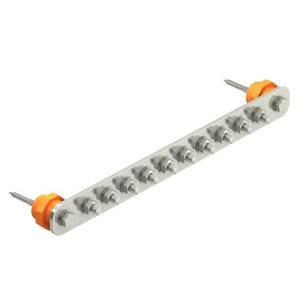 Obo Bettermann 5015866 Skinne med isolert avstand for veggmontering 408,5 mm, rustfritt stål