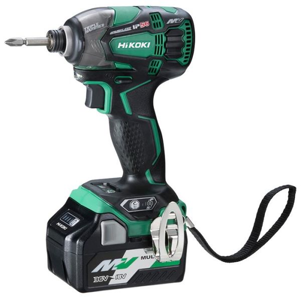 HiKOKI WH36DB Slagskrutrekker med 2,5 Ah batterier og lader