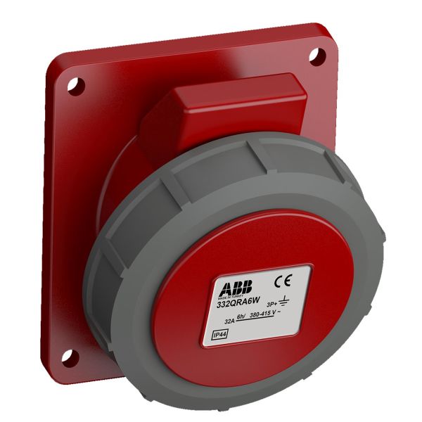 ABB 2CMA102377R1000 Paneluttak hurtigtilkoblet, vibrasjonsbestandig Vinklet, 4-polet, 32 A
