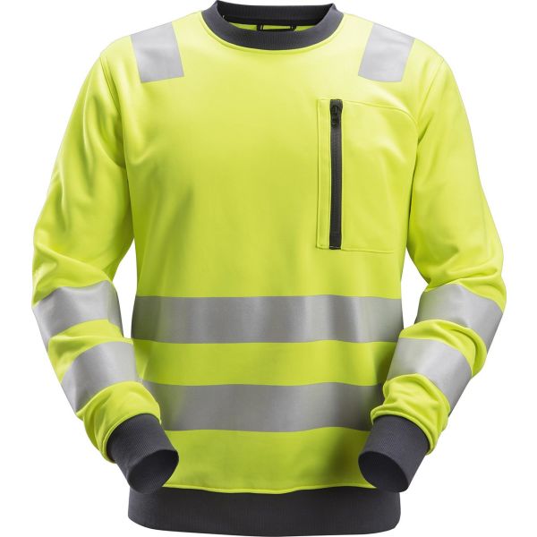 Snickers 8037 AllroundWork Fleecegenser varsel, gul XS