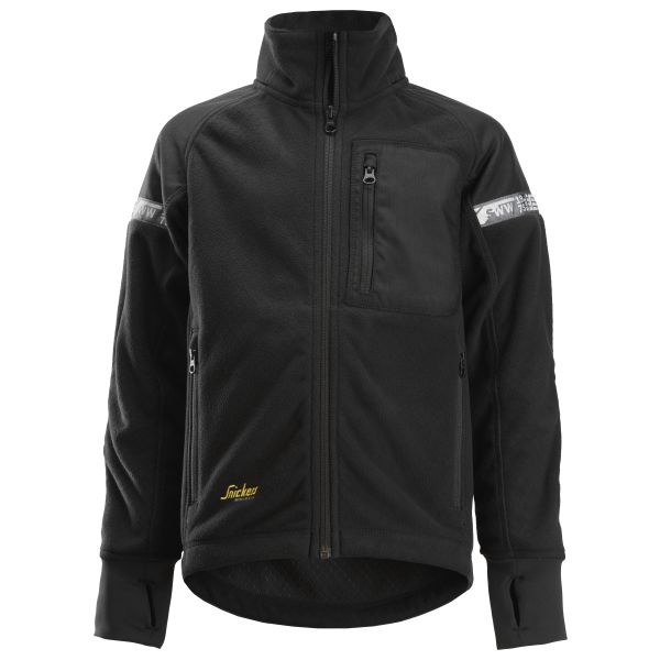 Snickers 7507 Fleecejakke junior, svart 98/104
