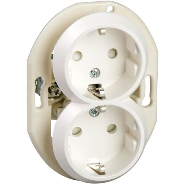 Schneider Electric Renova WDE011126 Vekkuttak uten ramme, jordet, 2-veis
