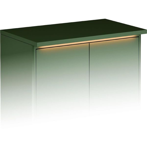 Gustavsberg Graphic Topplate grønn, med belysning 60 x 36 cm