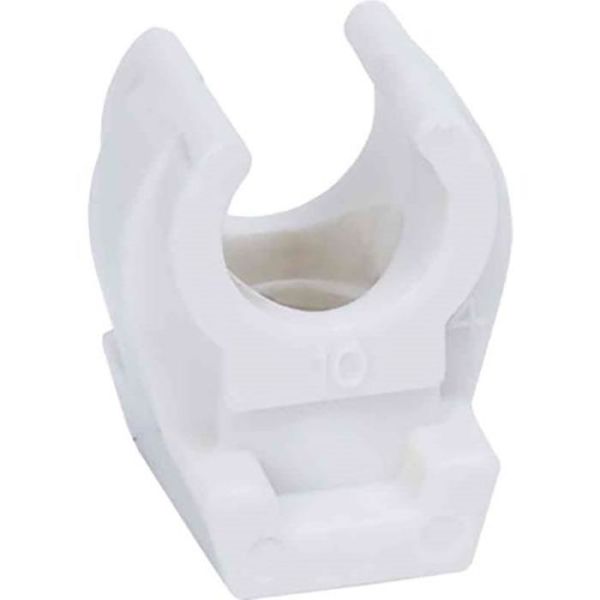 Gelia 3000501102 Rørklemme plast, 4-pakning 15 mm, hvit