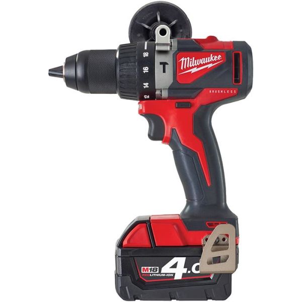 Milwaukee M18 BLPD2-402X Slagbormaskin med 4,0Ah-batterier og lader