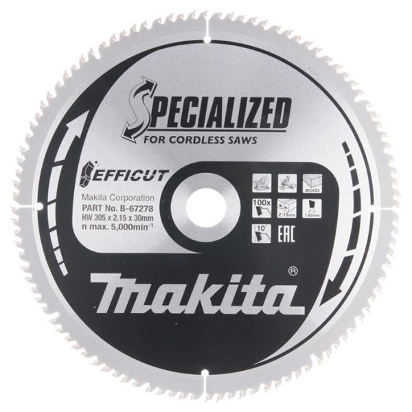 Makita B-67278 Sagblad 305 mm, 100 tenner