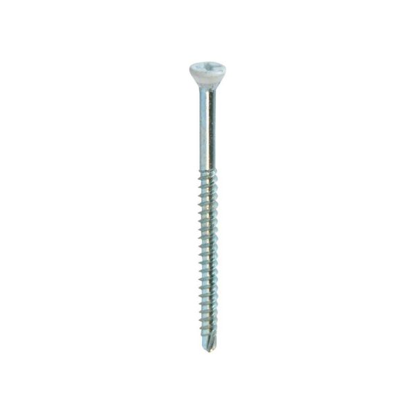 Grabber 166601 Sokkelskrue 17JD-VIT, 3,8 x 42 mm, 100-pakning