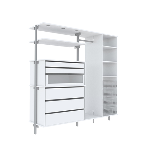 Komplett Høyskap Innredning Mix 2300 mm - Før 2 dører