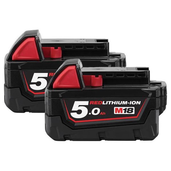 Milwaukee M18 B5 18V Li-Ion-batteri 2-pakning