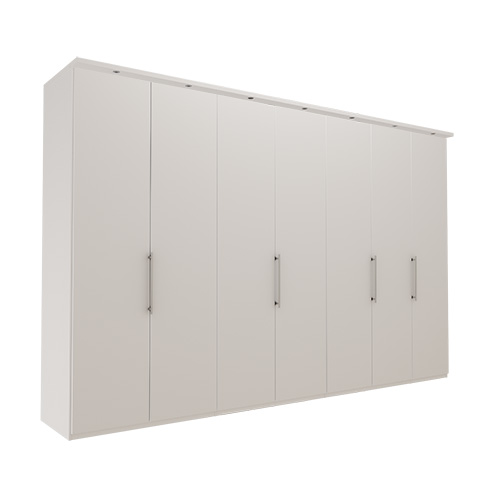 Garderobe Atlanta - Hvit 350 cm, 236 cm, Med gesims
