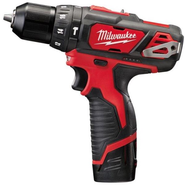 Milwaukee M12 BPD-202C Slagbormaskin med 2,0Ah-batterier og lader