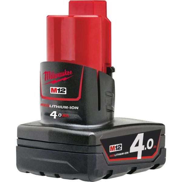 Milwaukee M12 B4 12V Li-Ion-batteri 4,0Ah