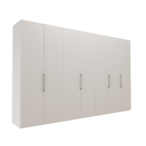 Garderobe Atlanta - Hvit 350 cm, 236 cm, Uten gesims / ramme