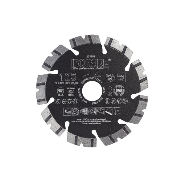 Ironside 201183 Diamantkappskive 125 x 22,23 x 2,3 x 10 mm