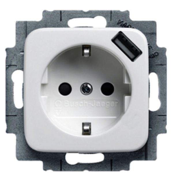 ABB E1815004 Vegguttak 1-veis, USB, 0,7 A