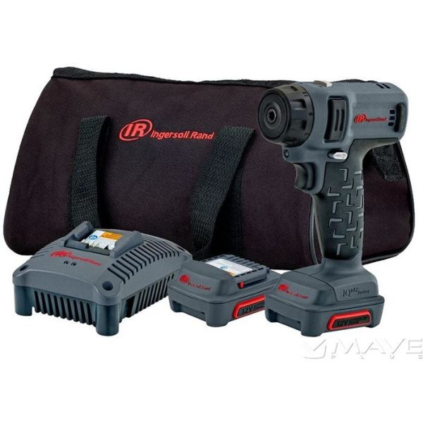 Ingersoll Rand D1410EU-K2 Skrutrekker med 2,0Ah-batterier og lader