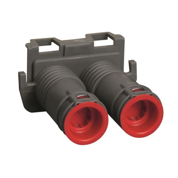 Schneider Electric IMT36230 Dobbelstuss med to tilkoblinger 16 mm, hvit