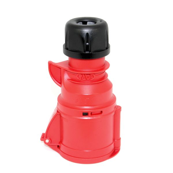 Garo S 332-6 S Skjøtekontakt IP44, 4-polet, 32 A, låseanordning 400 V, rød, 6 h