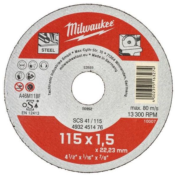 Milwaukee SCS 41 Contractor Kappskive 115x1,5mm