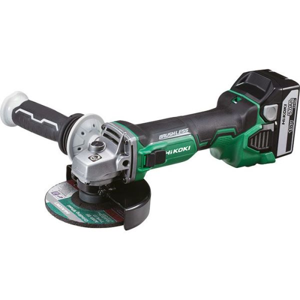 HiKOKI G18DBBVL Vinkelsliper med 5,0Ah-batterier og lader