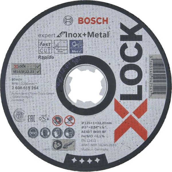 Bosch Expert for Inox + Metal Kappskive X-LOCK 115 × 1 × 22,23 mm