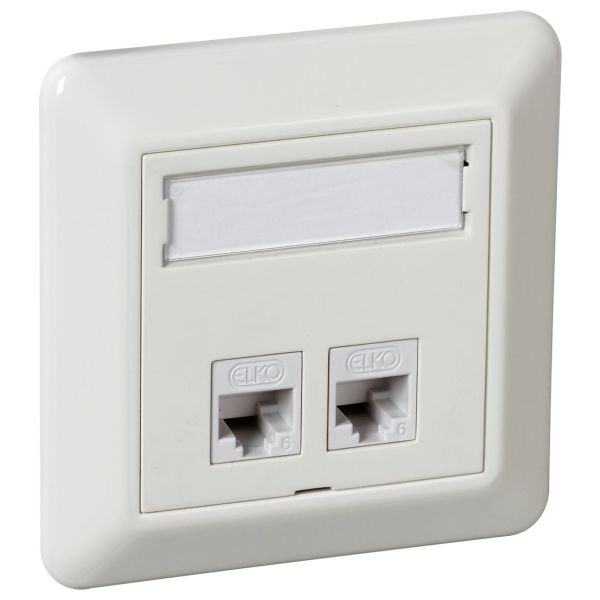 Elko EKO02543 Modulæruttak STP C6A, QuickConnect 2 x RJ45
