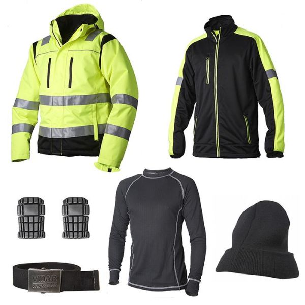 Vidar Workwear Gul Vinterpakke Str. S