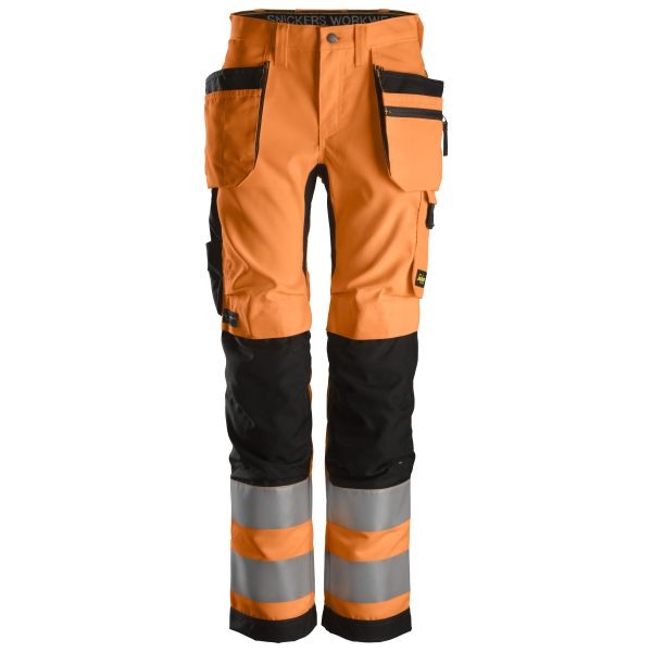 Snickers 6730 AllroundWork Arbeidsbukse varsel, oransje/svart 18