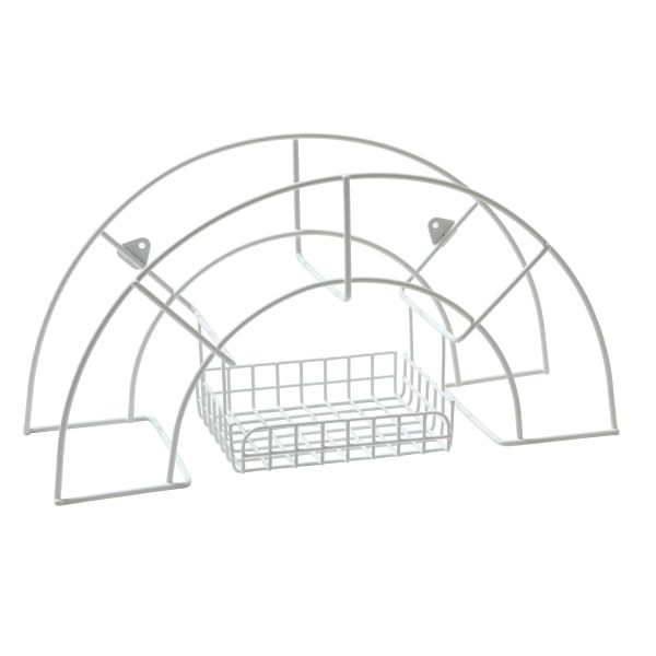 Nyby Bruk 6017-1 Slangeholder med kurv Hvit, 6-pakning