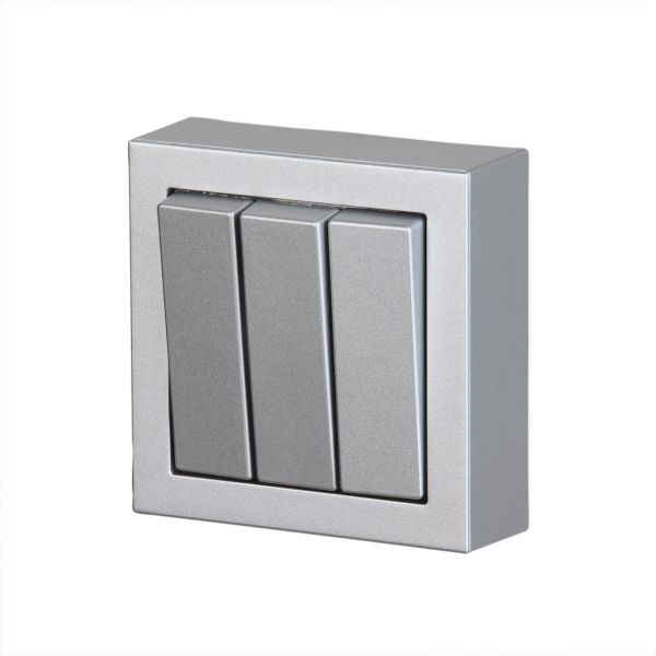 ABB Impressivo Strømstiller 3x1-pol, utenpåliggende Aluminium