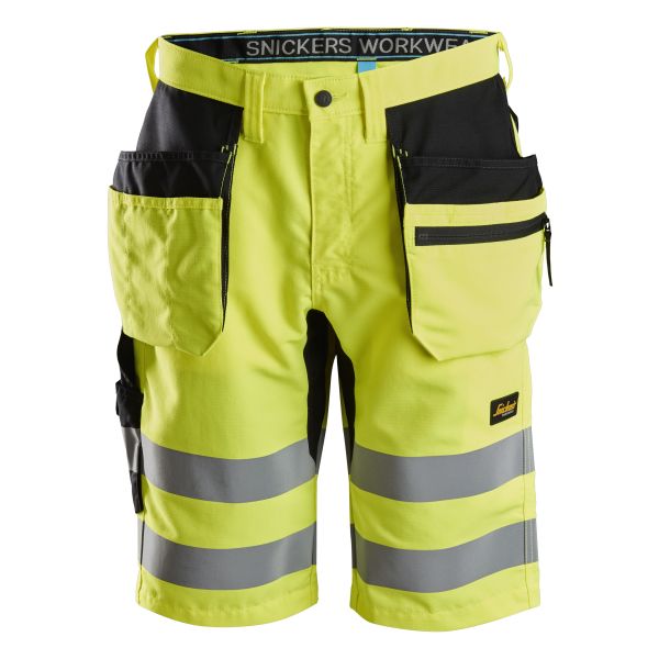 Snickers 6131 LiteWork Arbeidsshorts varsel, gul C42