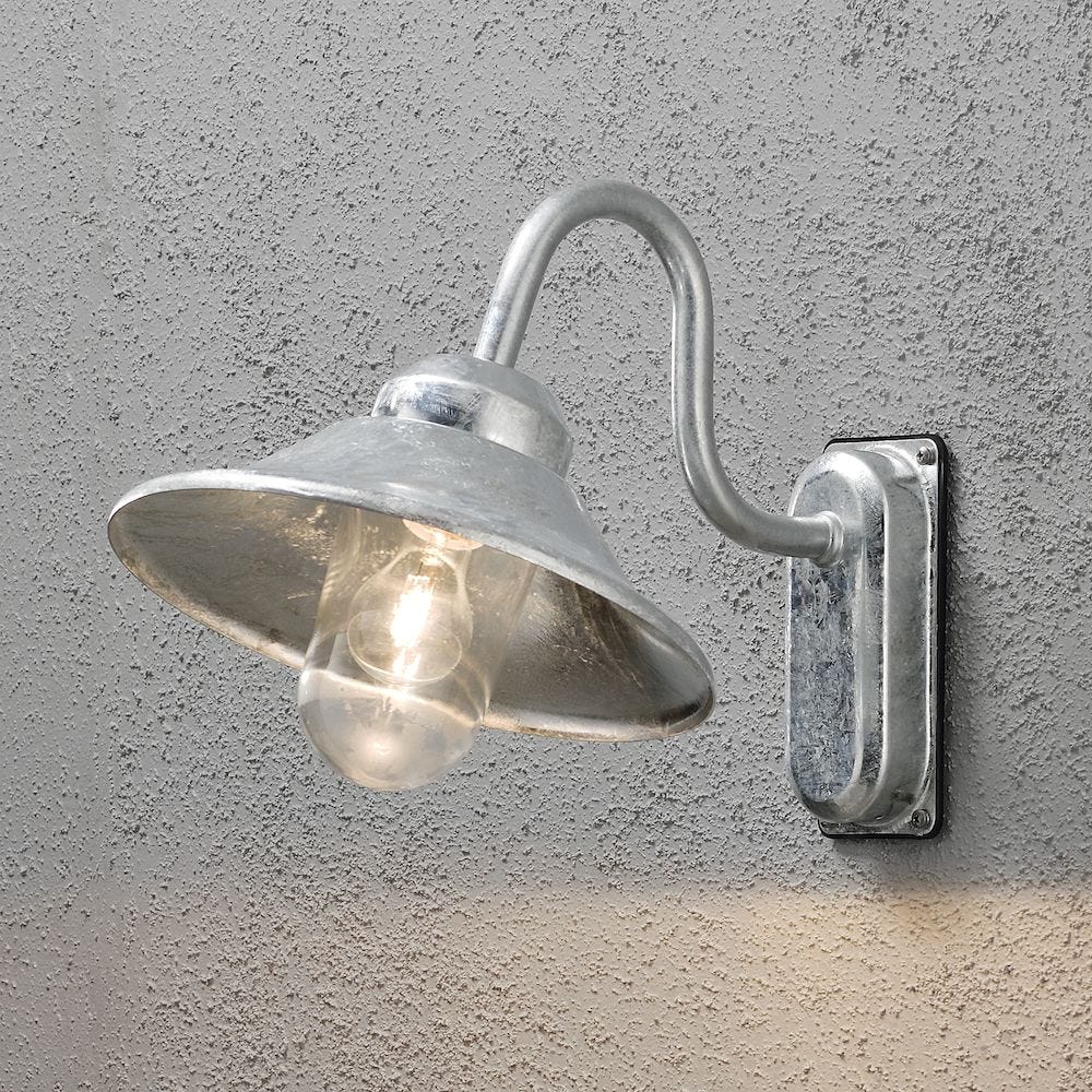 Konstsmide Vegglampe Vega E27 Galvanized