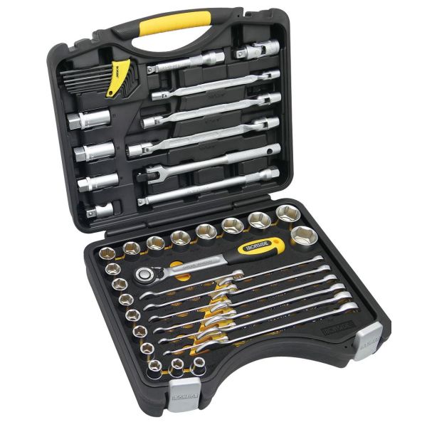 Ironside 102328 Pipenøkkelsett 1/2", 49 deler