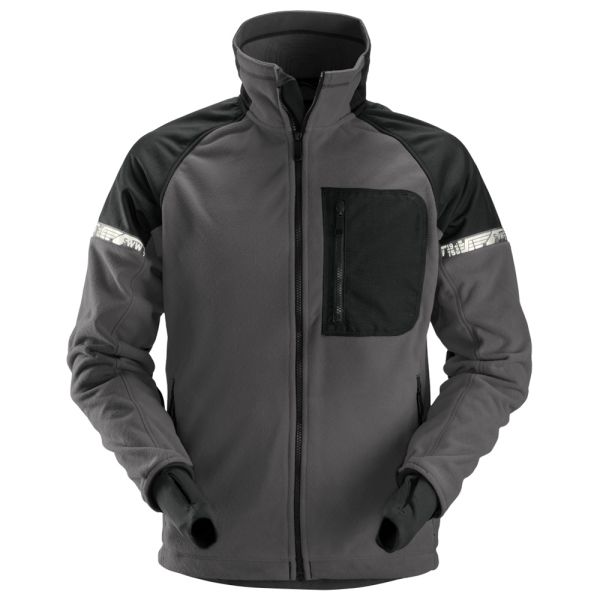 Snickers 8005 AllroundWork Fleecejakke vindtett, stålgrå/svart XS