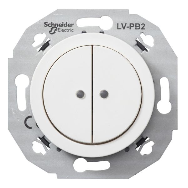 Schneider Electric WDE011071 Knapp for svak spenning hvit 2-polet
