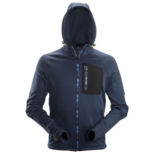 Snickers 8000 FlexiWork Fleecehettegenser marineblå / svart XS