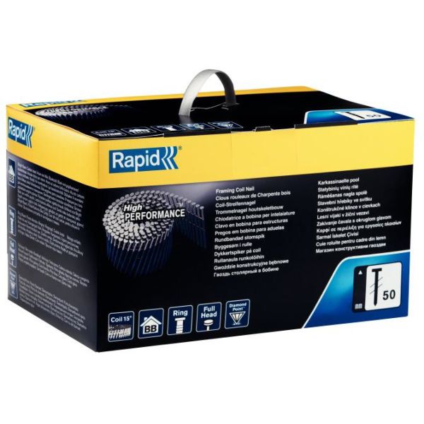 Rapid 50 Rundbåndet spiker 50 mm, 3600-pakning