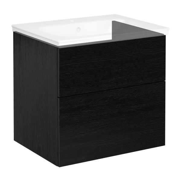 Gustavsberg Artic Kommode glatt, svart, 60 cm, uten vaskeservant
