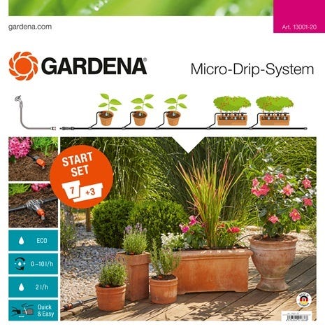 Gardena Vanningssystem Startsett Micro-Drip-System M for Terrasse/Balkong uten timer