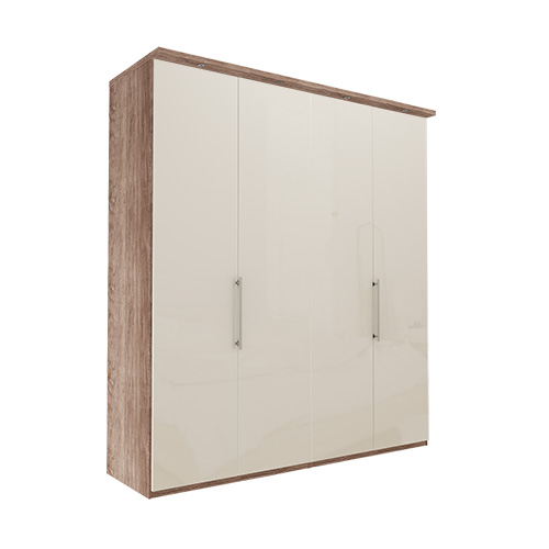 Garderobe Atlanta - Mørk rustikk eik 200 cm, 236 cm, Med gesims