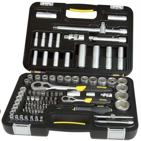 STANLEY 1-94-668 Pipenøkkelsett 1/4", 1/2", 96 deler