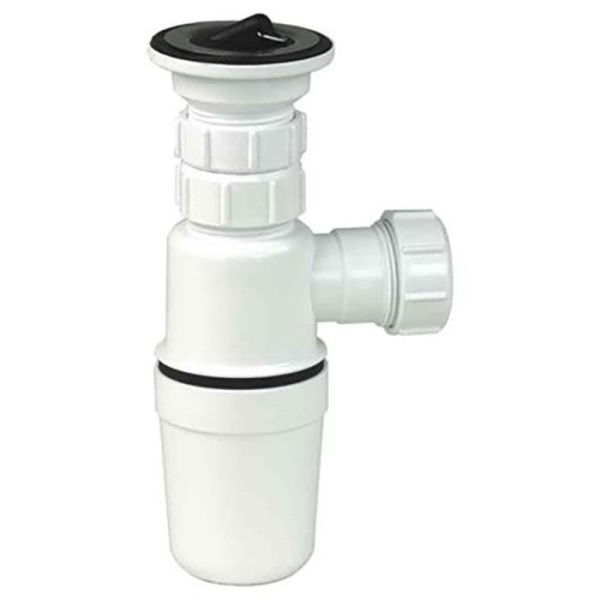 Gelia 3000920422 Pungvannlås plast, med bunnventil, for 32 mm rør
