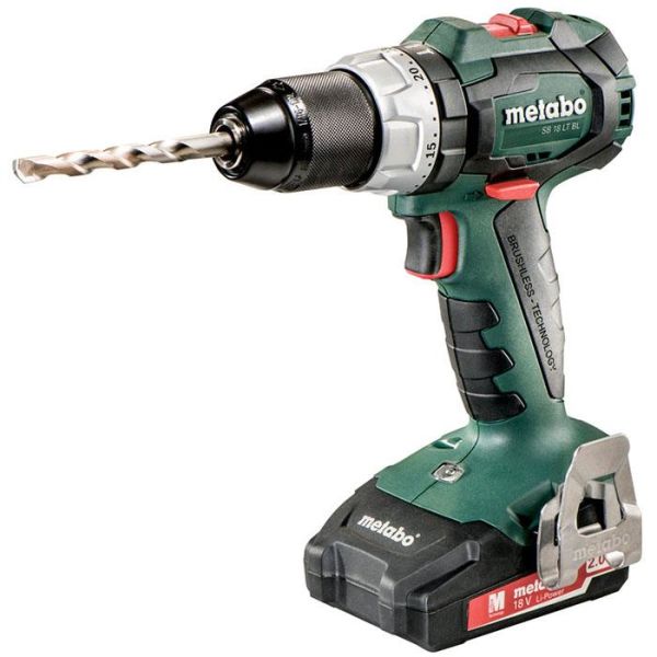 Metabo SB 18 LT BL Slagbormaskin med 2,0Ah-batterier og lader