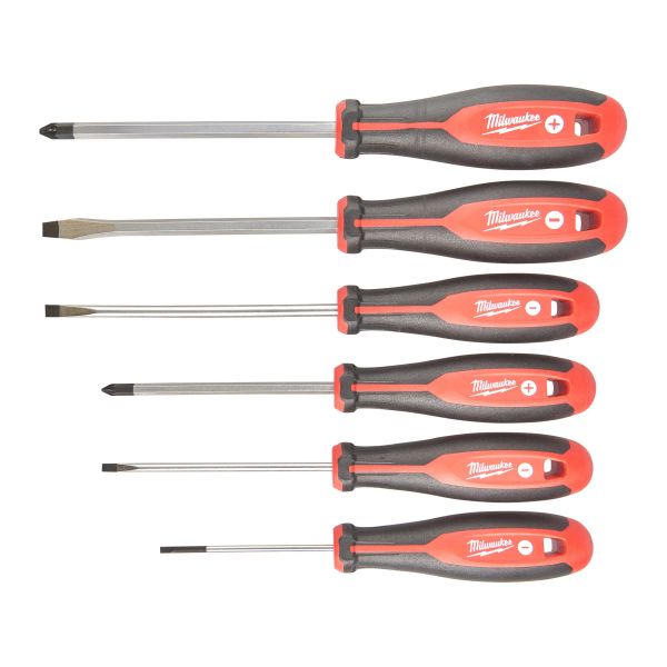Milwaukee Tri-Lobe Skrutrekkersett med rundt skaft PZ1/PZ2/SL3/SL4/SL5.5/ SL6.5
