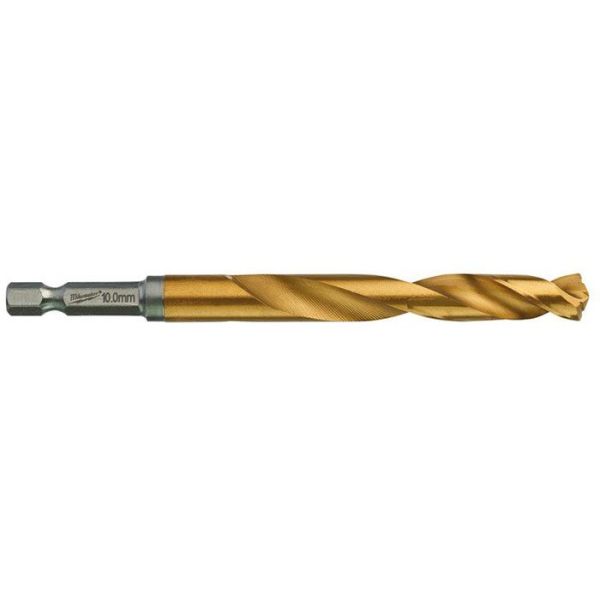 Milwaukee SHOCKWAVE Red Hex HSS-G TIN Metallbor 1-pakning 10 mm